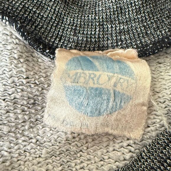 Vintage Mercury Made in England Oui Sweatshirt Crewneck One Size Charcoal Grey - Picture 4 of 7